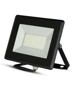 Faro Proiettore A Led Smd Da 50w Colore Nero Luce Calda 3000k Per Esterno Ip65         