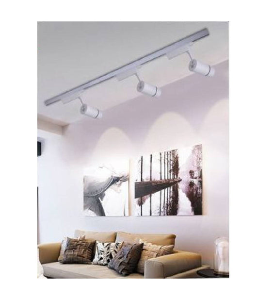 Faro Proiettore Binario 30w Led Cob Luce 6500k 3000k 4000k F30w-07a Faretto Bianco  -bianco Naturale      -