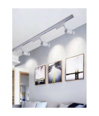 Faro Proiettore Binario 30w Led Cob Luce 6500k 3000k 4000k F30w-07a Faretto Bianco         