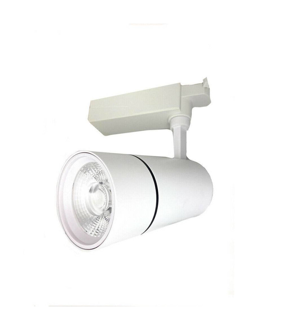 Faro Proiettore Binario 30w Led Cob Luce 6500k 3000k 4000k F30w-07a Faretto Bianco         
