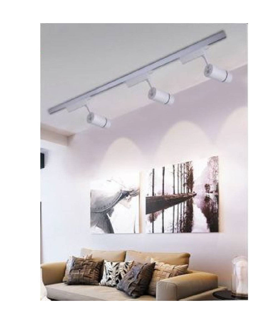 Faro Proiettore Binario 30w Led Cob Luce 6500k 3000k 4000k F30w-07a Faretto Bianco         