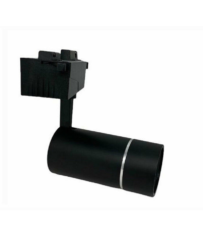 Faro Proiettore Binario 30w Led Cob Luce 6500k 3000k 4000k Faretto Nero F30w-07h         