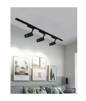 Faro Proiettore Binario 30w Led Cob Luce 6500k 3000k 4000k Faretto Nero F30w-07h         