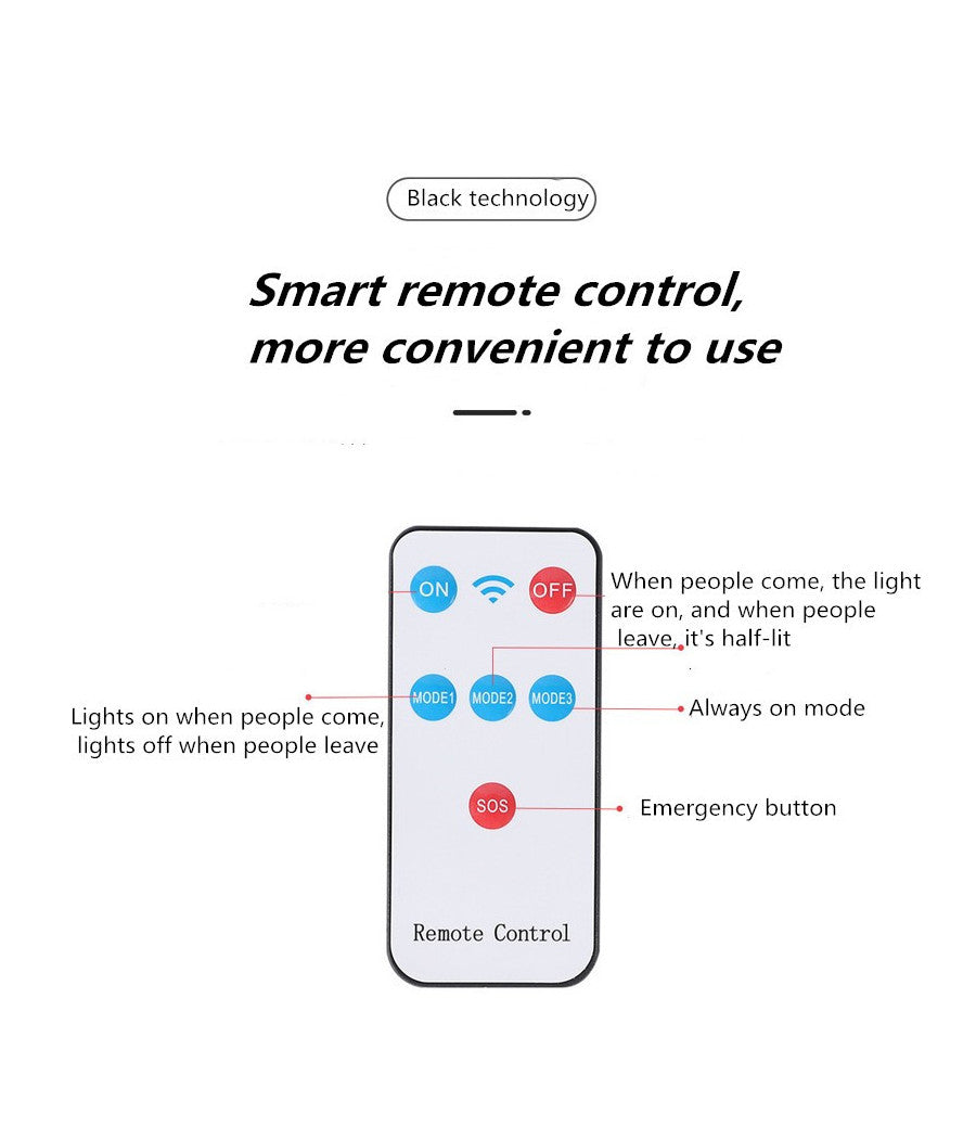 Faro Proiettore Con Pannello Solare Sensore Movimento Telecomando 128 Led 6 Cob         