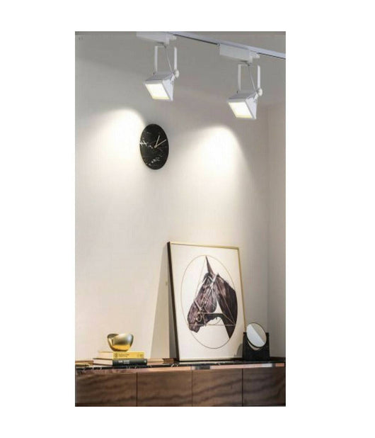 Faro Proiettore Orientabile 30w Luce 6500k 4000k Faretto Led Cob Binario F30w-6a  -bianco Naturale      -