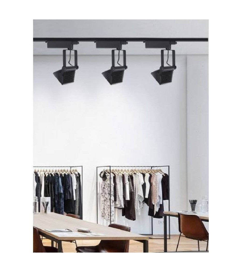 Faro Proiettore Orientabile 30w Luce 6500k 4000k Faretto Led Cob Binario F30w-6h  -bianco Freddo      -