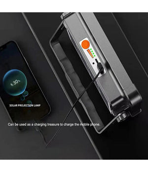 Faro Proiettore Ricaricabile Pannello Solare 200 W Usb Power Bank Ip65 S18b-200w         