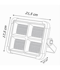 Faro Proiettore Ricaricabile Pannello Solare 200 W Usb Power Bank Ip65 S18b-200w         