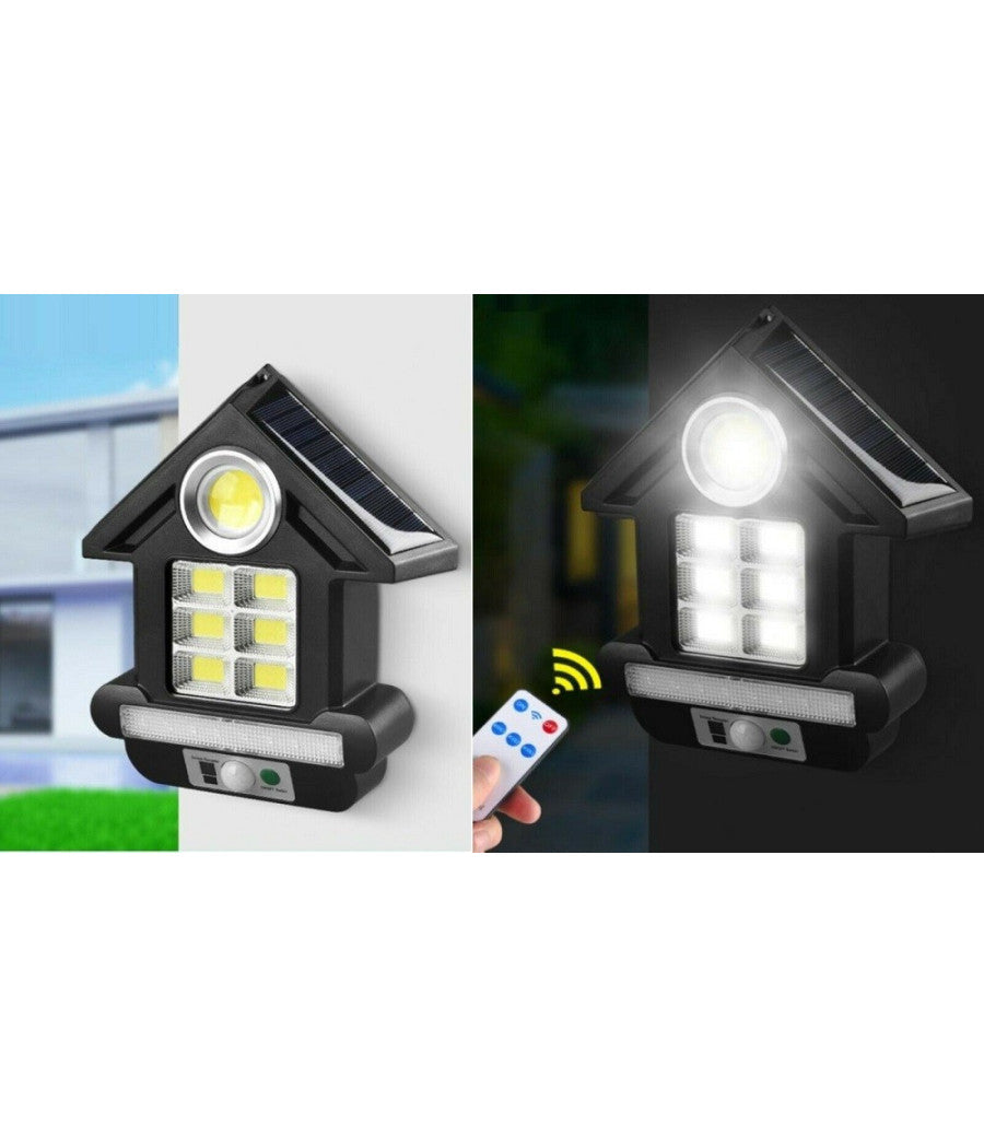 Faro Solare Con Pannello Faretto Sensore Movimento 81led Cob Telecomando Cl-s180         