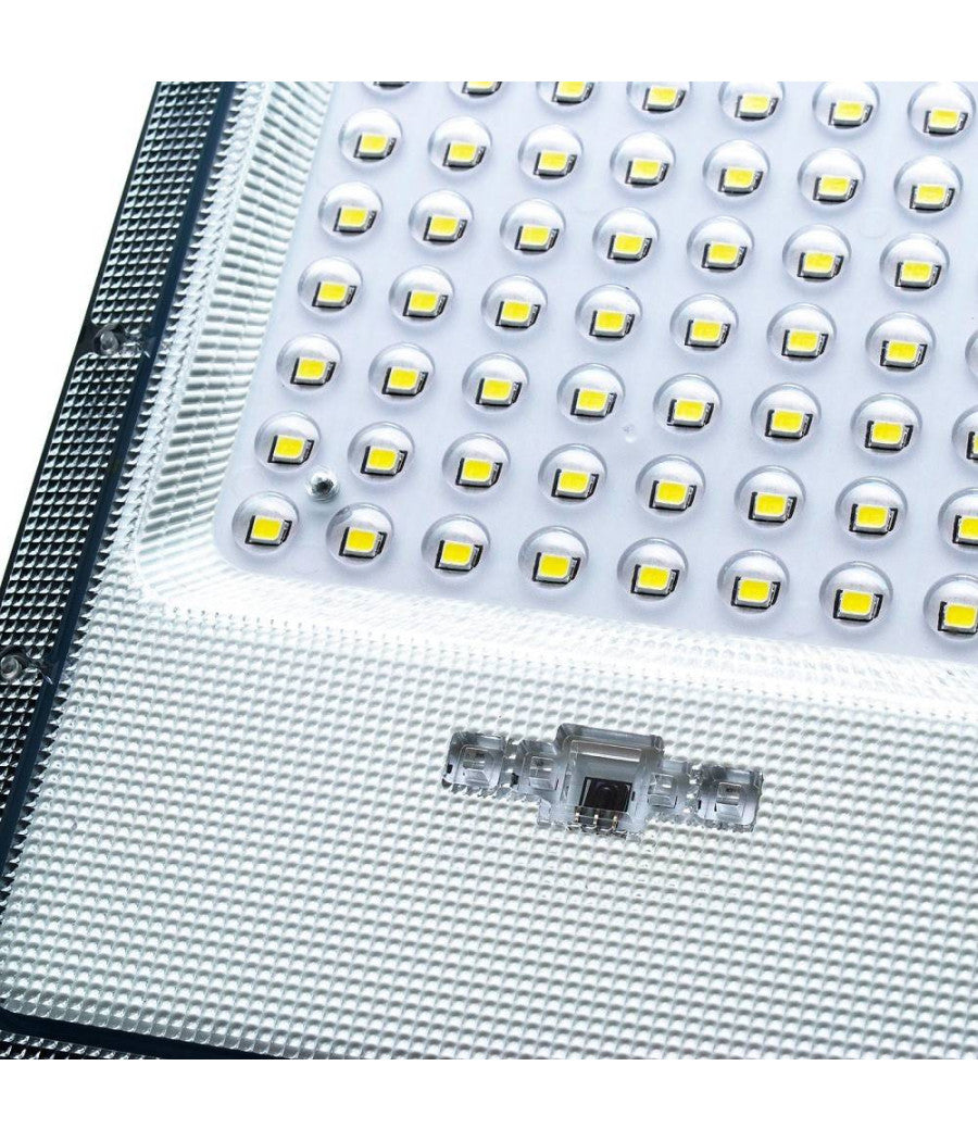 Faro Solare Led 120 W Ip65 Sensore Crepuscolare Faretto Dimmerabile Telecomando         
