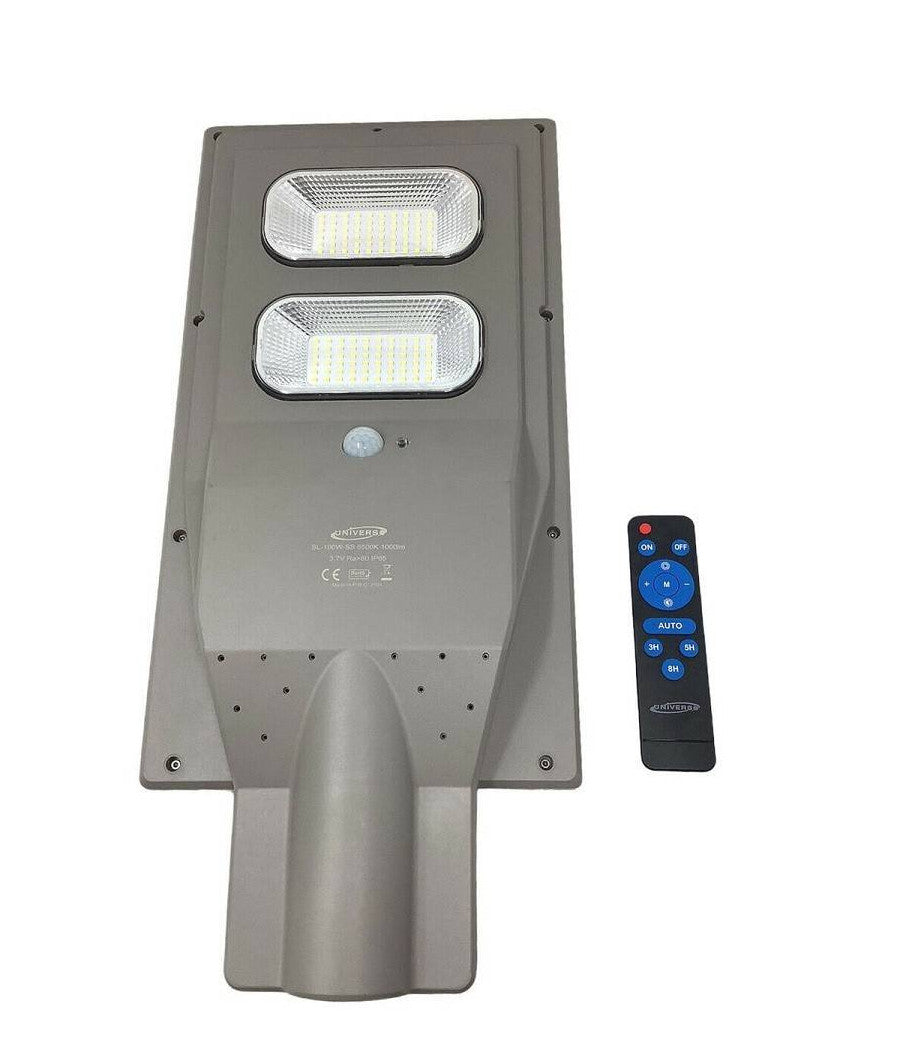 Faro Stradale Led Solare 100 W Luce 6500k Lampione Sensore Movimento Sl-100w-ss         
