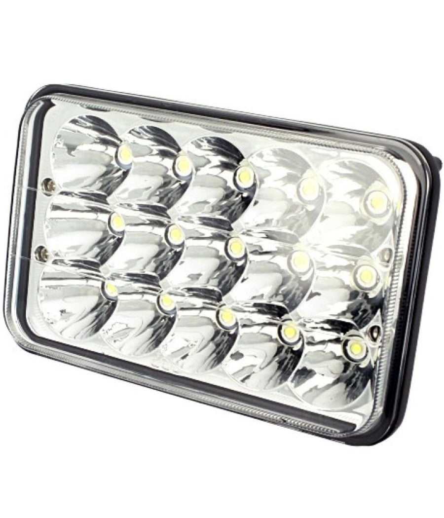 Faro Supplementare H4 Auto Fuoristrada 15 Led Abbagliante Anabbagliante Ip67         