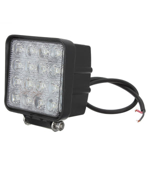 Faro Supplementare Profondità  12v 16 Led 48w Auto Fuoristrada Quadrato 6000k         