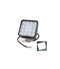Faro Supplementare Profondità  12v 16led 48w Auto Fuoristrada Quadrato 6000k Ip68         
