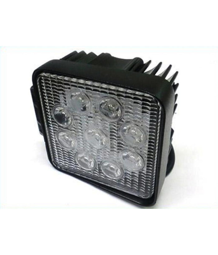 Faro Supplementare Profondita Auto Fuoristrada 12v Quadrato 9 Led 27w 6000k Ip68         