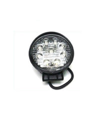 Faro Supplementare Profondita' Auto Fuoristrada 12v Tondo 9 Led 27w 6000k Ip68         