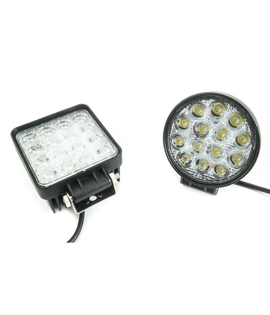 Faro Supplementare Profondita Auto Tondo Quadrato Led 42w 6000k    -tondo    -