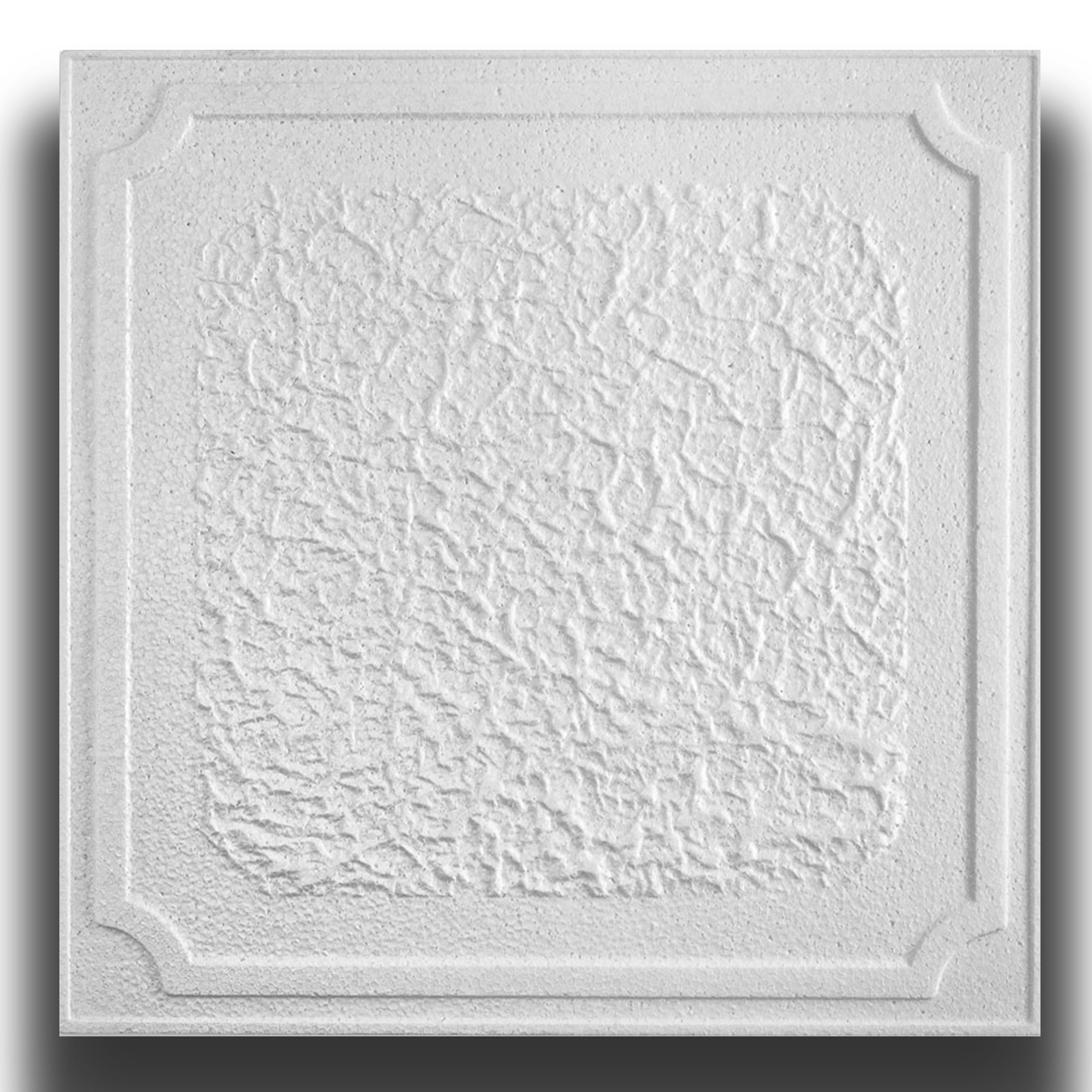 10 o 20mq (40 oppure 80 pezzi) di pannello decorativo a soffitto in polistirene compatto 50x50cm (spess. 1cm) FARO - Pacco da 20 metri quadrati