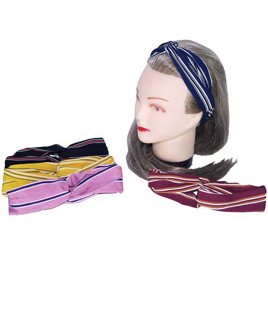 Fascia Capelli Elastica 2 Pezzi Fasce Strisce Fiocco Annodata Retro Fermacapelli         