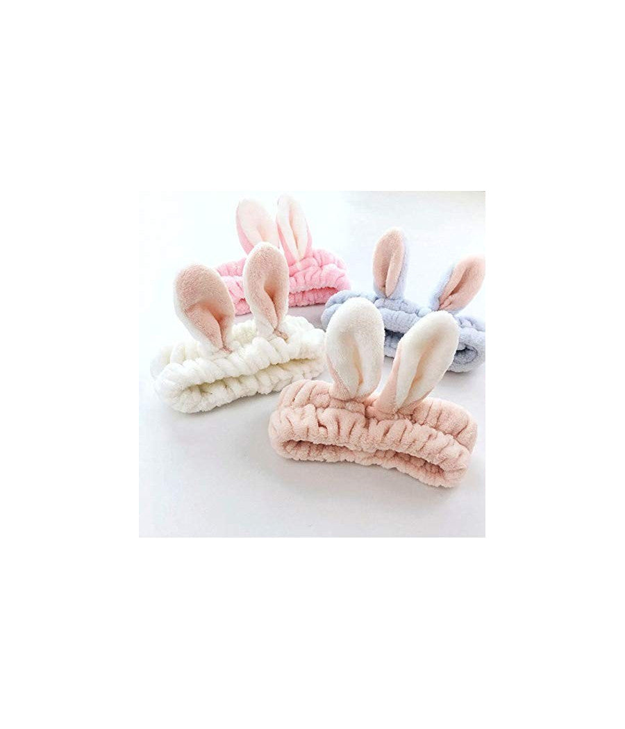 Trade Shop - Fascia Elastica Capelli Orecchie Trucco Make Up Pulizia Microfibra Cosmetici -