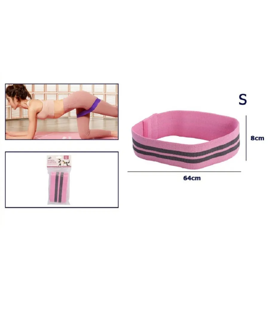 Trade Shop - Fascia Elastica Esercizi Bande Resistenza Allenamento Yoga Fitness Antiscivolo - Rosa   S