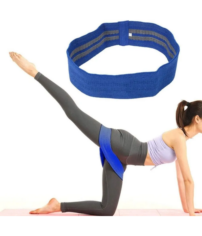 Trade Shop - Fascia Elastica Esercizi Bande Resistenza Allenamento Yoga Fitness Antiscivolo - Azzurro   M
