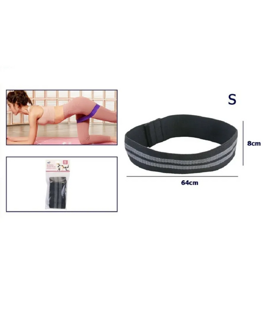 Trade Shop - Fascia Elastica Esercizi Bande Resistenza Allenamento Yoga Fitness Antiscivolo - Nero   S