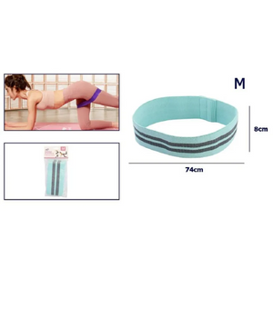 Trade Shop - Fascia Elastica Esercizi Bande Resistenza Allenamento Yoga Fitness Antiscivolo - Azzurro   M
