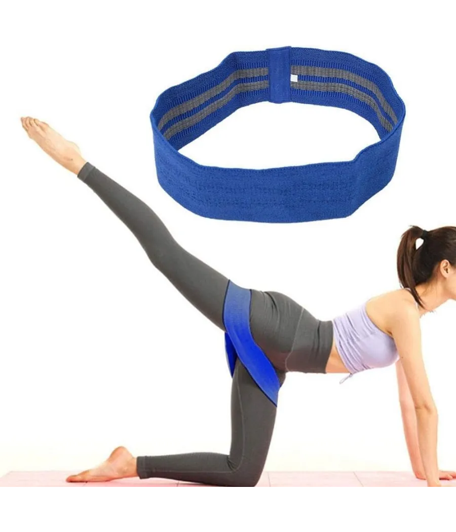 Trade Shop - Fascia Elastica Esercizi Bande Resistenza Allenamento Yoga Fitness Antiscivolo - Blu   M