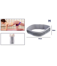 Trade Shop - Fascia Elastica Esercizi Bande Resistenza Allenamento Yoga Fitness Antiscivolo - Grigio   M