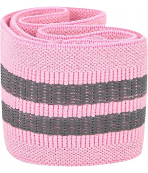 Trade Shop - Fascia Elastica Esercizi Bande Resistenza Allenamento Yoga Fitness Antiscivolo - Rosa   L