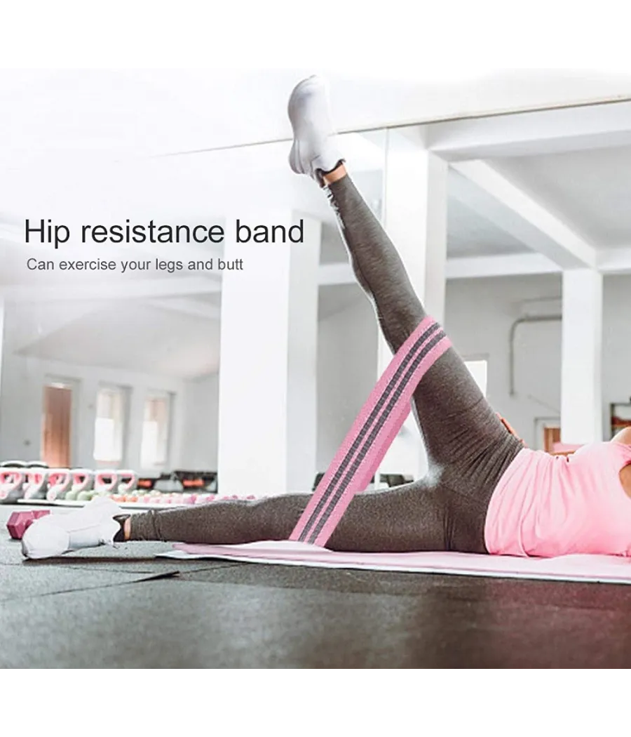 Trade Shop - Fascia Elastica Esercizi Bande Resistenza Allenamento Yoga Fitness Antiscivolo - Azzurro   L