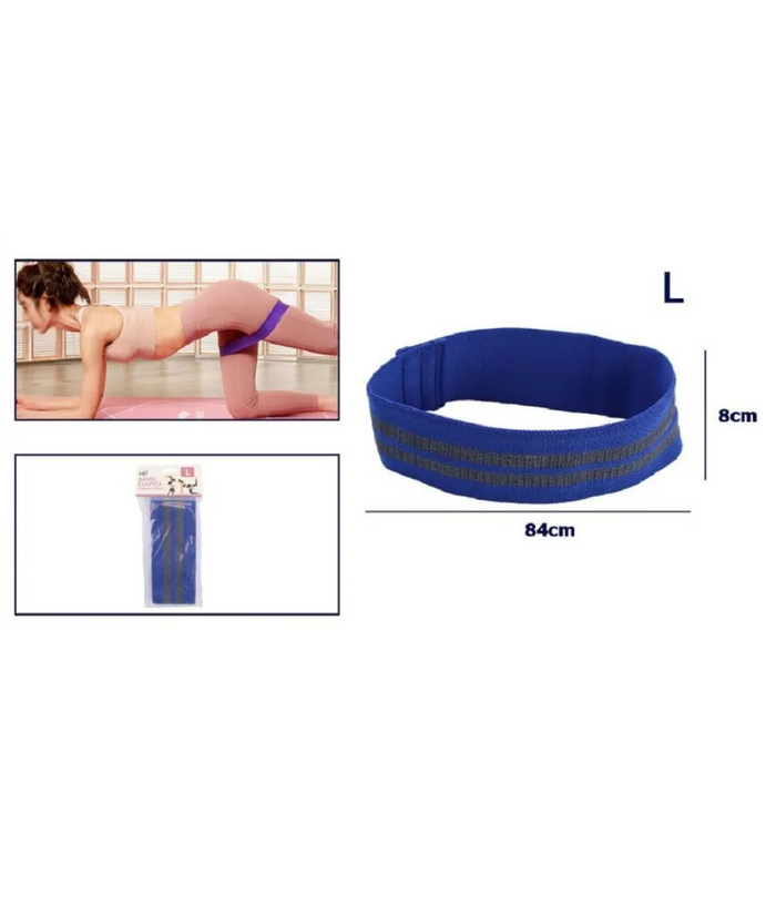 Trade Shop - Fascia Elastica Esercizi Bande Resistenza Allenamento Yoga Fitness Antiscivolo - Blu   L