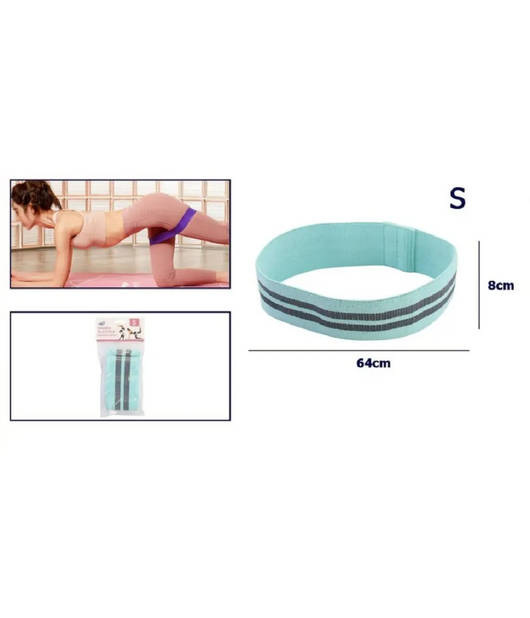 Trade Shop - Fascia Elastica Esercizi Bande Resistenza Allenamento Yoga Fitness Antiscivolo - Azzurro   S