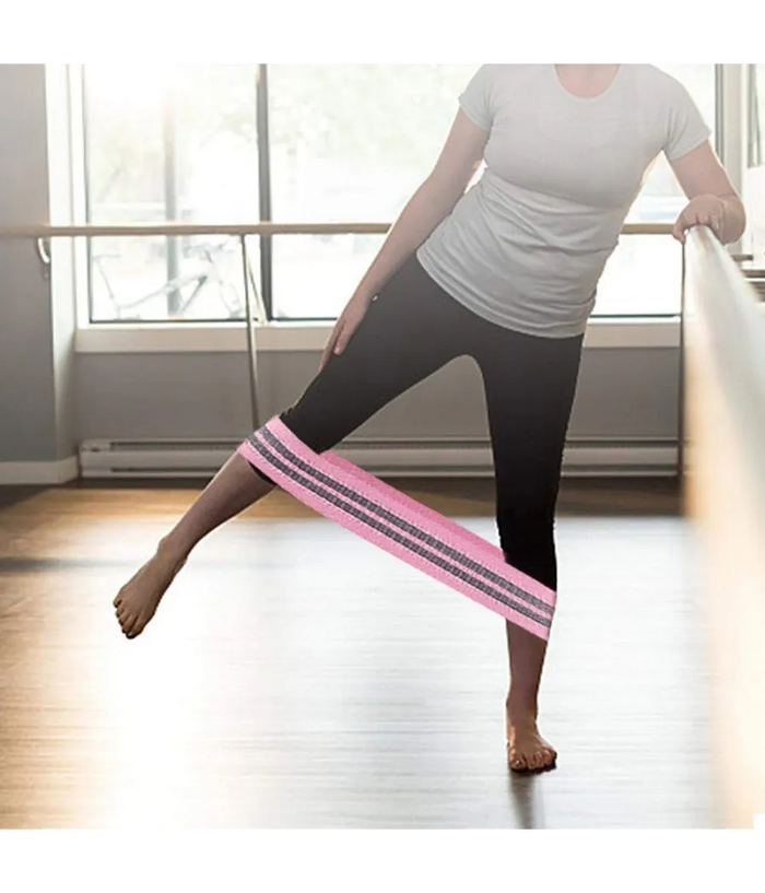 Trade Shop - Fascia Elastica Esercizi Bande Resistenza Allenamento Yoga Fitness Antiscivolo - Grigio   L