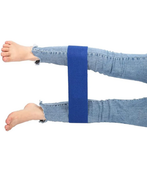 Trade Shop - Fascia Elastica Esercizi Bande Resistenza Allenamento Yoga Fitness Antiscivolo - Azzurro   M