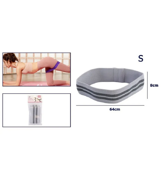Trade Shop - Fascia Elastica Esercizi Bande Resistenza Allenamento Yoga Fitness Antiscivolo - Grigio   S