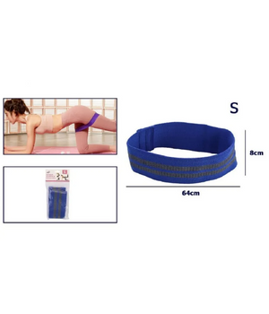 Trade Shop - Fascia Elastica Esercizi Bande Resistenza Allenamento Yoga Fitness Antiscivolo - Blu   S