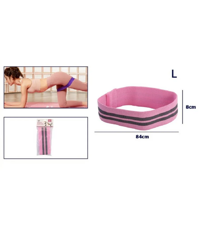 Trade Shop - Fascia Elastica Esercizi Bande Resistenza Allenamento Yoga Fitness Antiscivolo - Rosa   L