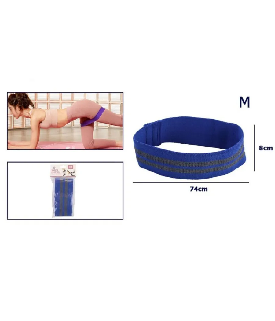 Trade Shop - Fascia Elastica Esercizi Bande Resistenza Allenamento Yoga Fitness Antiscivolo - Blu   M
