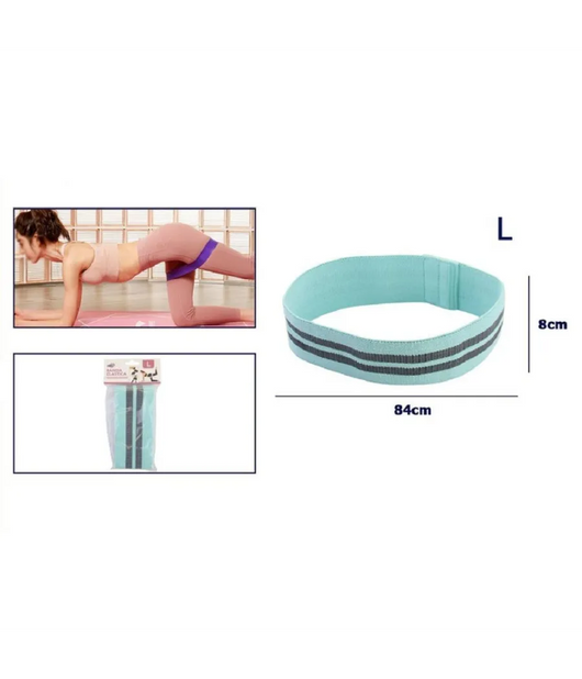 Trade Shop - Fascia Elastica Esercizi Bande Resistenza Allenamento Yoga Fitness Antiscivolo - Azzurro   L