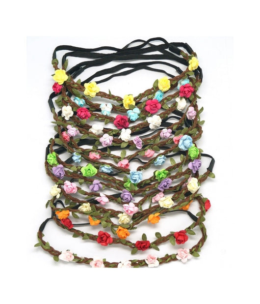 Fascia Elastica Treccia Fiori Intrecciata Fermacapelli Frontino Matrimonio Party         