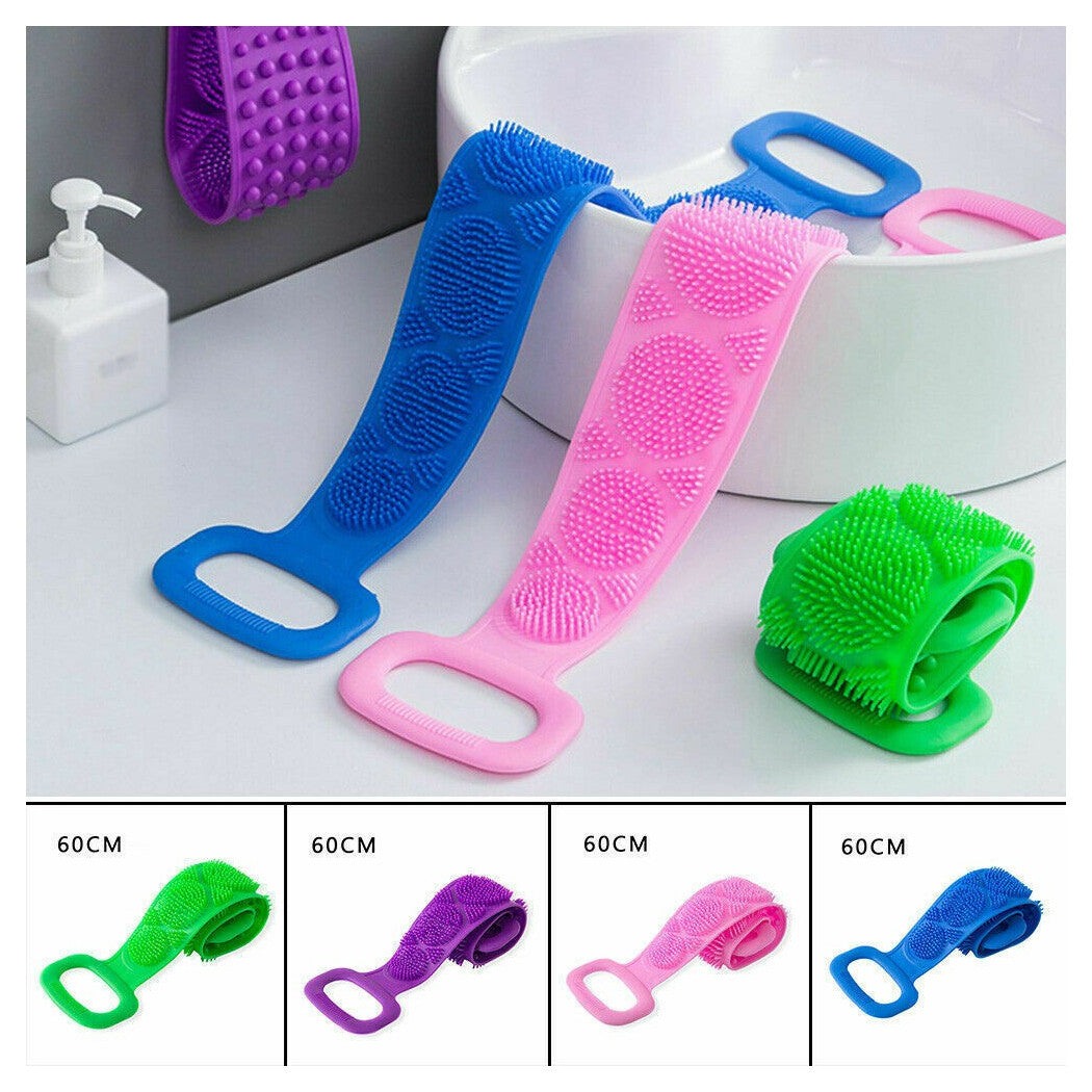 Trade Shop - Fascia Lavaschiena Esfoliante Bagno Doccia Lavare Schiena Silicone Massaggio -