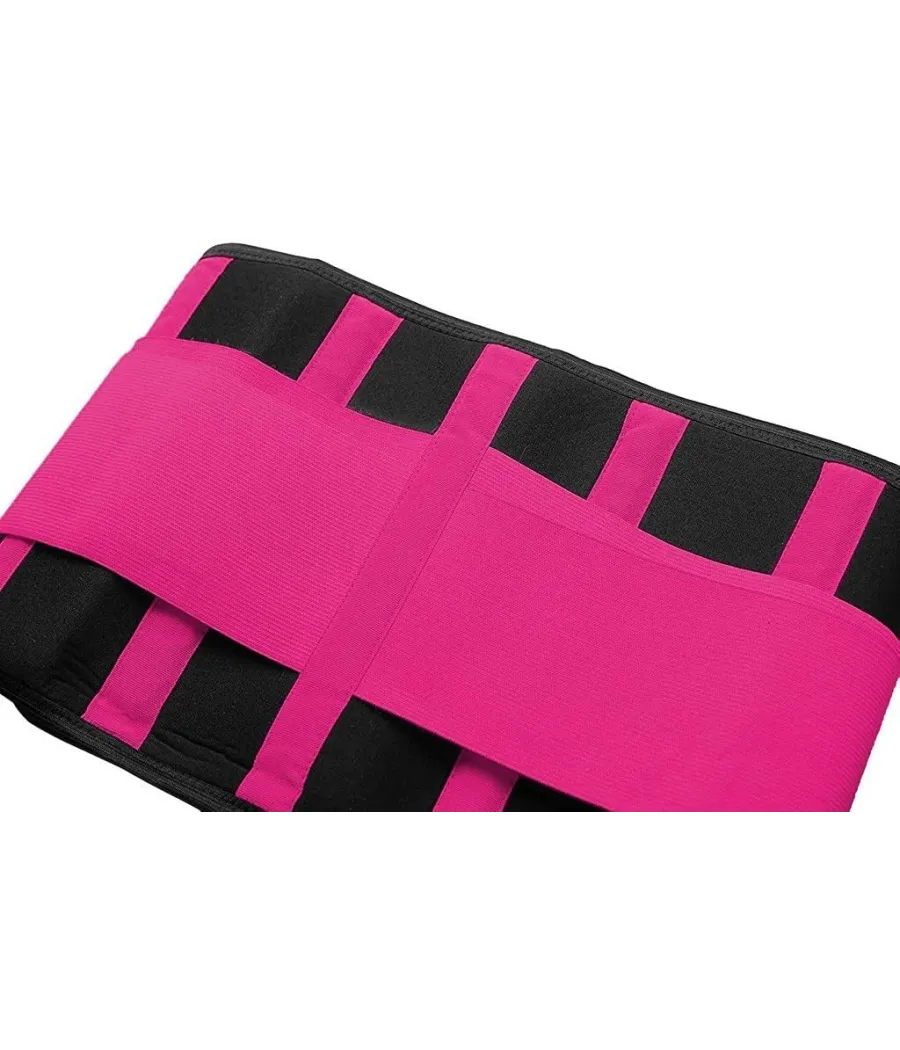 Trade Shop - Fascia Lombare Supporto Per La Schiena Cintura Di Sostegno Trainer Pancia Unisex - Fucsia   L