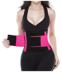Trade Shop - Fascia Lombare Supporto Per La Schiena Cintura Di Sostegno Trainer Pancia Unisex - Fucsia   Xl