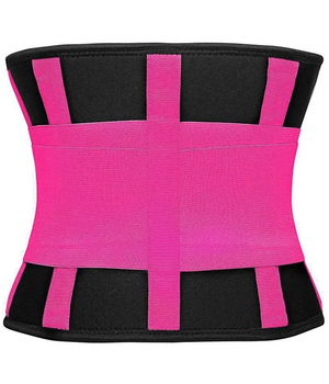 Trade Shop - Fascia Lombare Supporto Per La Schiena Cintura Di Sostegno Trainer Pancia Unisex - Fucsia   L