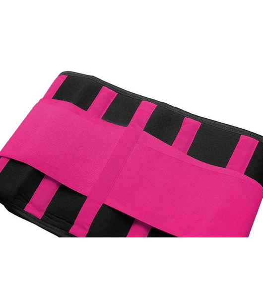 Trade Shop - Fascia Lombare Supporto Per La Schiena Cintura Di Sostegno Trainer Pancia Unisex - Fucsia   Xl