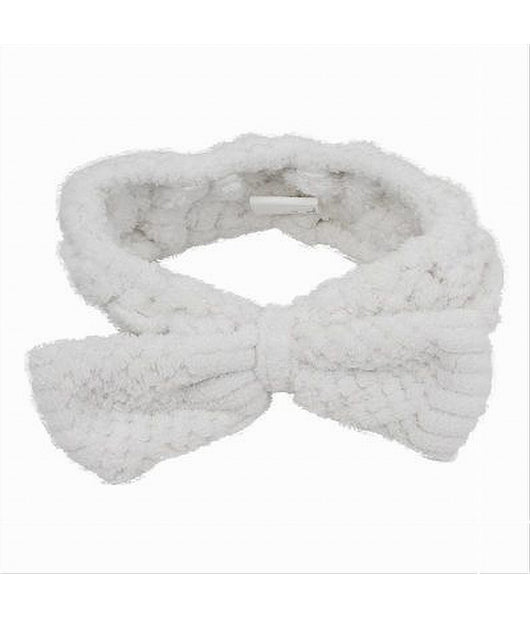 Fascia Per Capelli Doccia Shampoo Asciugamano Trucco Spugna Fiocco Bianco 79618         