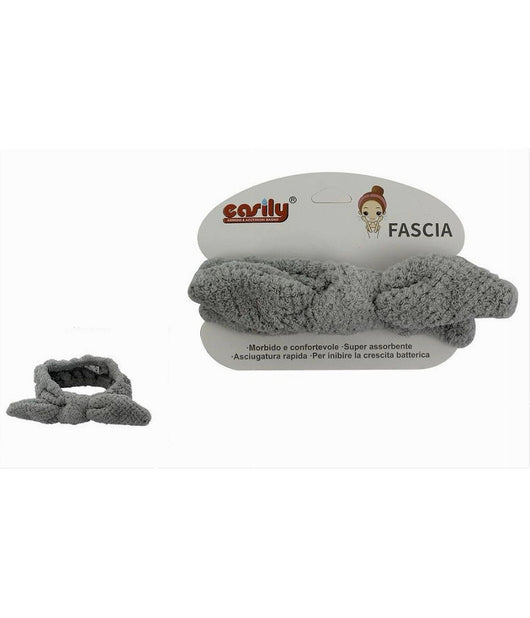 Fascia Per Capelli Doccia Shampoo Trucco In Spugna Con Fiocco Annodato 69603         