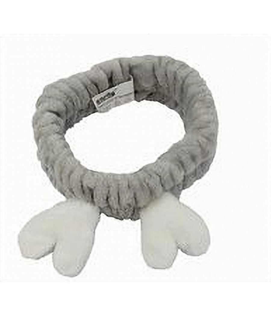 Fascia Per Capelli Doccia Shampoo Trucco Spugna Orecchie A Cuori 4 Colori 79299         